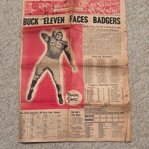 Vintage Ohio State Football Newspaper the Columbus Citizen -October 1948
